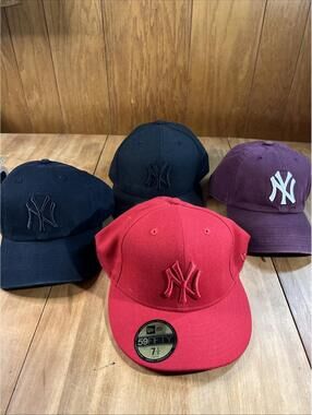 New York Yankees Cap Hat, Set Of 4